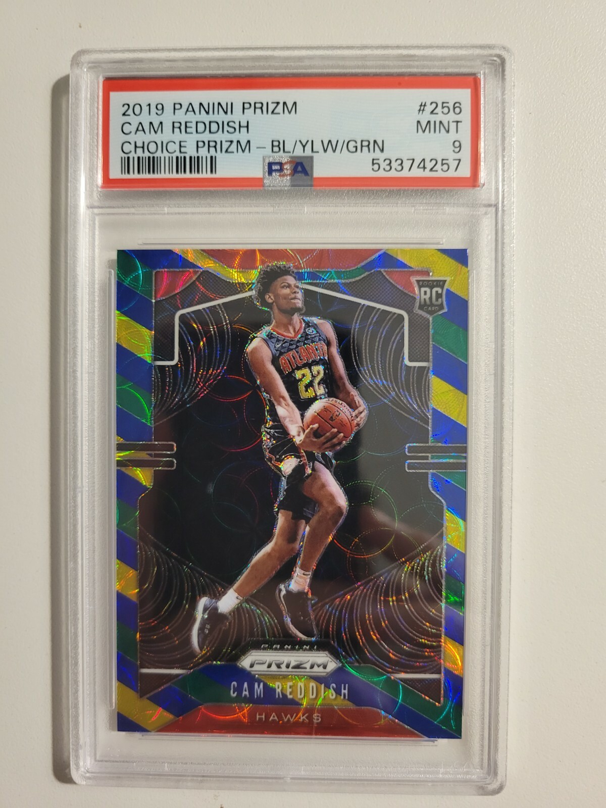 Cam Reddish 2019-20 Prizm Rookie RC #256 Blue Green Yellow Prizm - PSA 9 Mint
