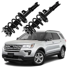 Pair Front Complete Strut w/ Coil Spring Assembly For Ford Explorer 2013-19 FWD