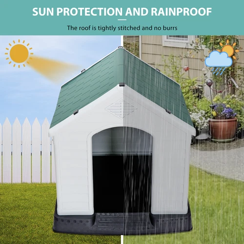 28 Zoll/32 Zoll H Outdoor Hundehaus wetterfest Tierheim Hundeheuche 4 Farben - Bild 67 von 73