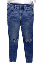 American Eagle High Rise Distressed Skinny Jegging Women  s Size 4 Regular