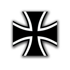 Sticker 20x20cm cross military black symbol Prussia armed forces #a6383