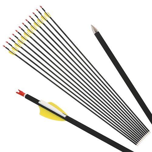 30" Carbon Arrows Archery SP1000 Vanes ID4.2mm Point Recurve Bow Target Shooting - Picture 11 of 18