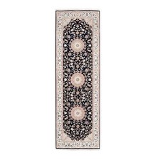 2'8 x 8'5 Nain Wool & Silk 250 KPSI Hand Knotted Wide Runner Oriental Rug G11200