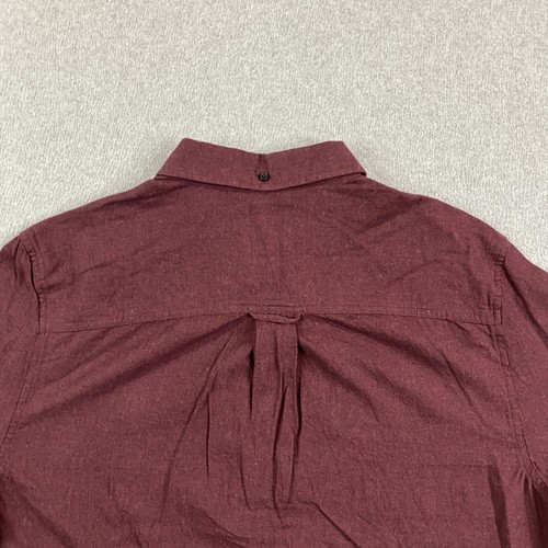 NEW Five Four Shirt Mens Large Button Down Bacchus Burgundy Long Sleeve NWT - Picture 16 of 17