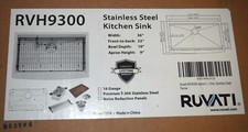 Ruvati RVH9300 Verona Farmhouse Apron Front 36-in x 22-in SS Kitchen Sink