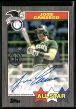 2022 Topps Jose Canseco 1987 Topps BB 35th Anniversary All-Stars Auto Black #/50