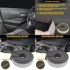 2M PU Leather Car Dashboard Decor Line Strip Sticker Moulding Trim Decorative E