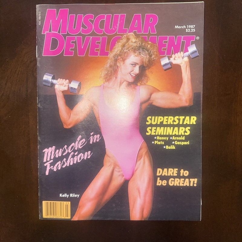 Muscular Development March 1987 Kelly Riley, Muscle In Fashion