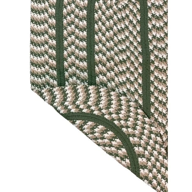 Alfombra trenzada Better Trends Cottage 100 % polipropileno 24" x 40" - salvia y marfil Foto 4 de 4