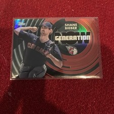 2022 Topps Series 1 Shane Bieber Generation Now Insert Black Parallel /299 SP