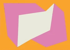 LAVENDER & ORANGE - Pencil Signed Embossed Serigraph by Charles Hinman