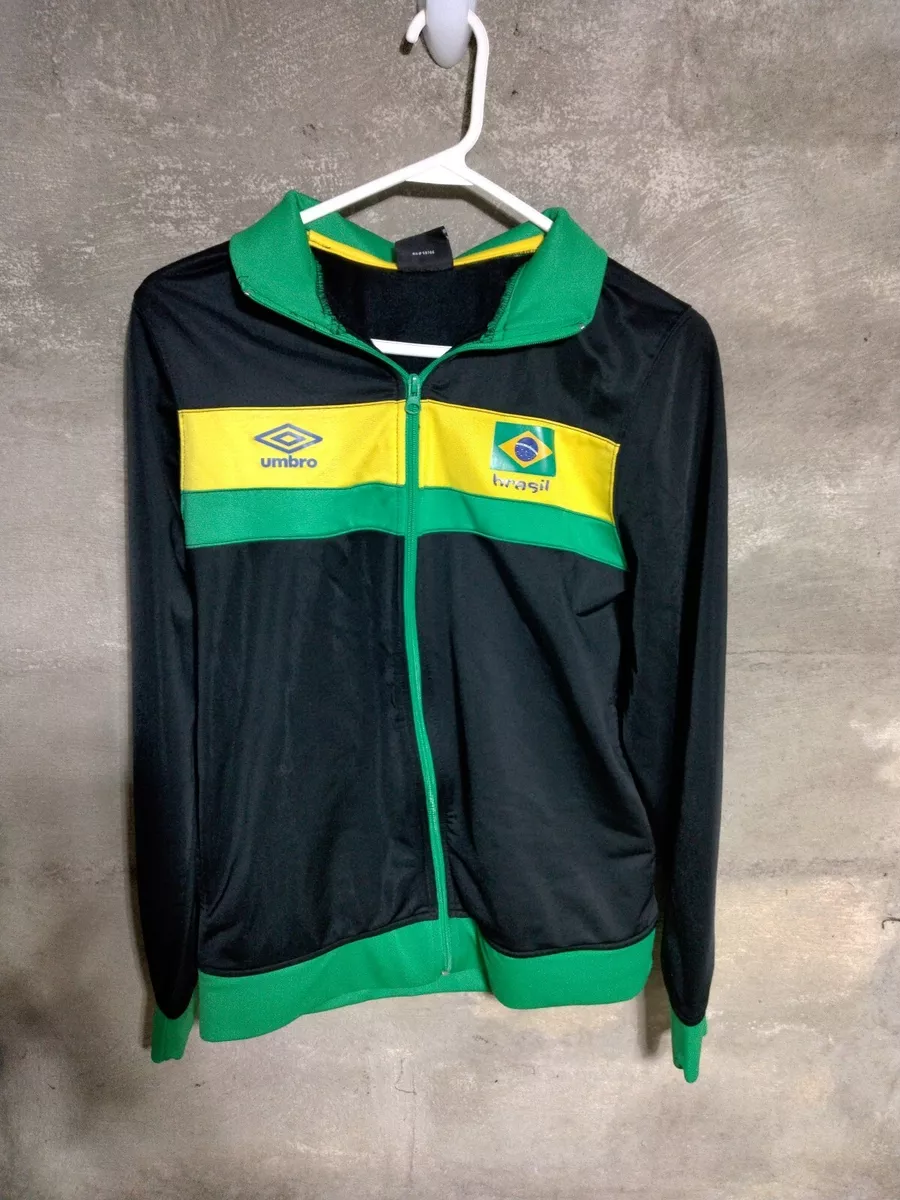 Umbro Brazil Men's Track Jacket Soccer Brasil sz Small Zip Up