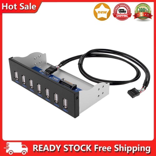 9 Pin to 7 Ports USB 2.0 Hub 5.25 inch CD-ROM Drive Bay CD ROM Front Panel DE
