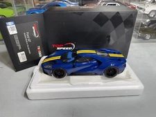 1:18 Top Speed Ford GT Coupe Sunoco Blue/Yellow Stripes TS0305