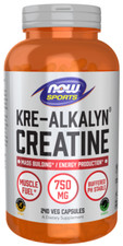 NOW Foods Kre-Alkalyn Buffered Creatine Monohydrate 1500mg 240 Caps 09/26EXP