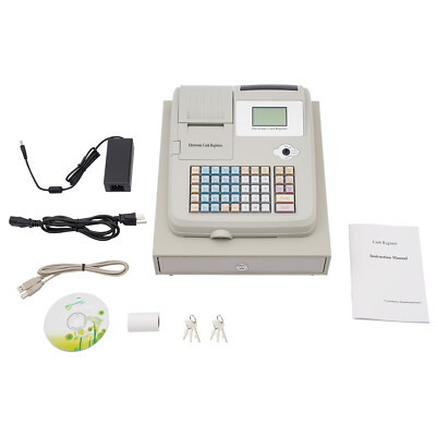 48Keys Cash Register System w/Drawer Box Digital LED Display