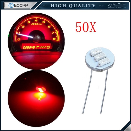 Pavodes 10 PCS 12V T10 SMD 1210 6 LEDs Socket Instrument Panel Light Led Gauge Cluster Bulbs Dashboard Lamp With Holder Red