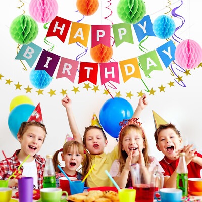 Banderole à Lettres Géantes Happy Birthday Stitch, Décoration D