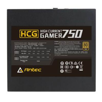 ANTEC High Current Gamer Gold PSU 750W 80+ GOLD ATX Power Supply