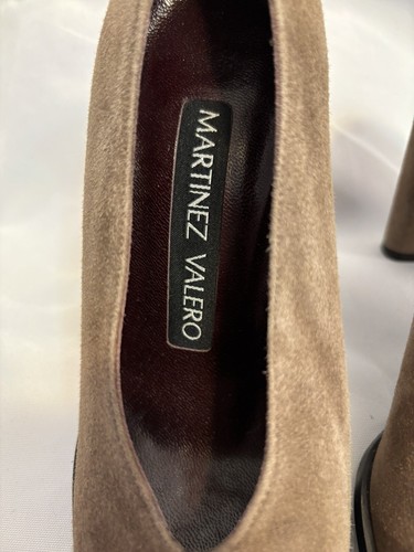 Martinez Valero Taupe Suede Heels Women’s Size 5 B - Picture 8 of 12