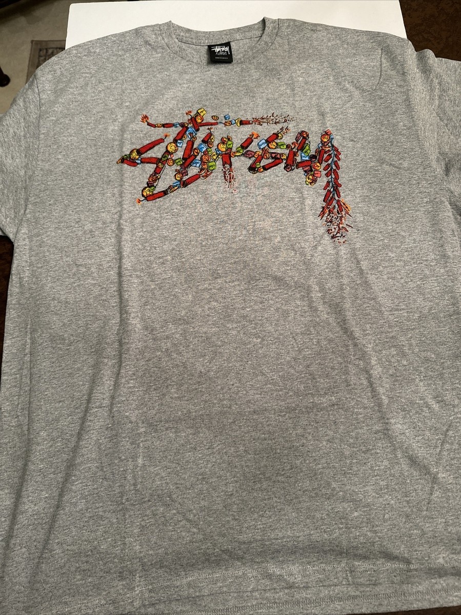 Stussy X Clot Chinese New Year Fireworks Spellout Gray NWOT Stussy X Clot Chinese New Year Fireworks Spellout Gray NWOT