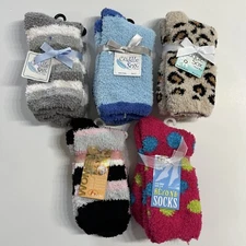 NEW - 5 Pairs Women’s Cuddle Sox Socks By Coral Bay Soft Fluffy Fuzzy