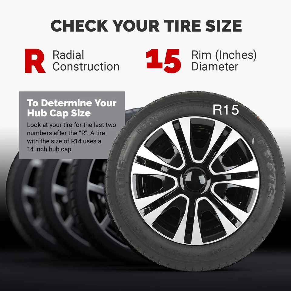 适用于丰田凯美瑞 15 英寸 4 轮轮辋盖轮毂盖适合 R15 钢轮 — 第 4/4 张图片