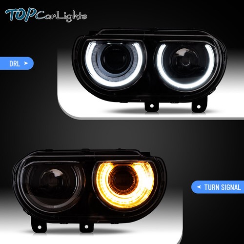 2 piezas de faros proyector LED VLAND para luces delanteras Dodge Challenger 2008-2014 - Imagen 5 de 14
