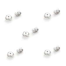 925 Sterling Silver Earring Backs Bright Silver Butterfly 4.5x2.5mm Pack Of 10