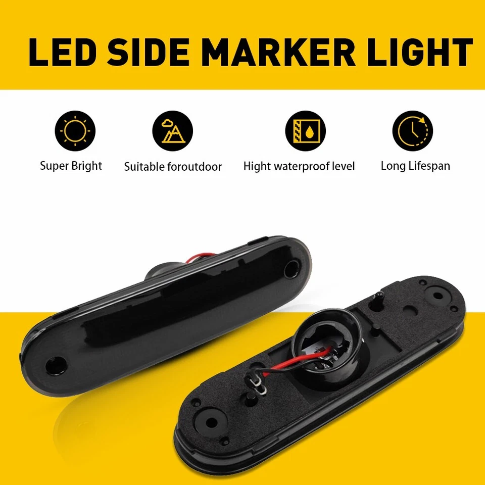 Para 1990-2005 Mazda Miata MX-5 LED fumê luz marcador lateral vermelho âmbar à prova d'água - Imagem 2 de 4