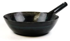 Yamada Kogyo Iron Hand Wok Flat Bottom Diameter 30cm Thickness 1.2mm from Japan