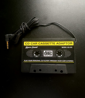 Car Audio AUX Cassette Adaptor, Black/Gold Color Model AS-470