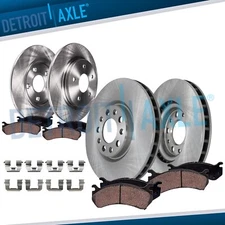 Front Rear Rotors Brake Pads for 2017 2018 Chevy Malibu w/ Manual Parking Brake