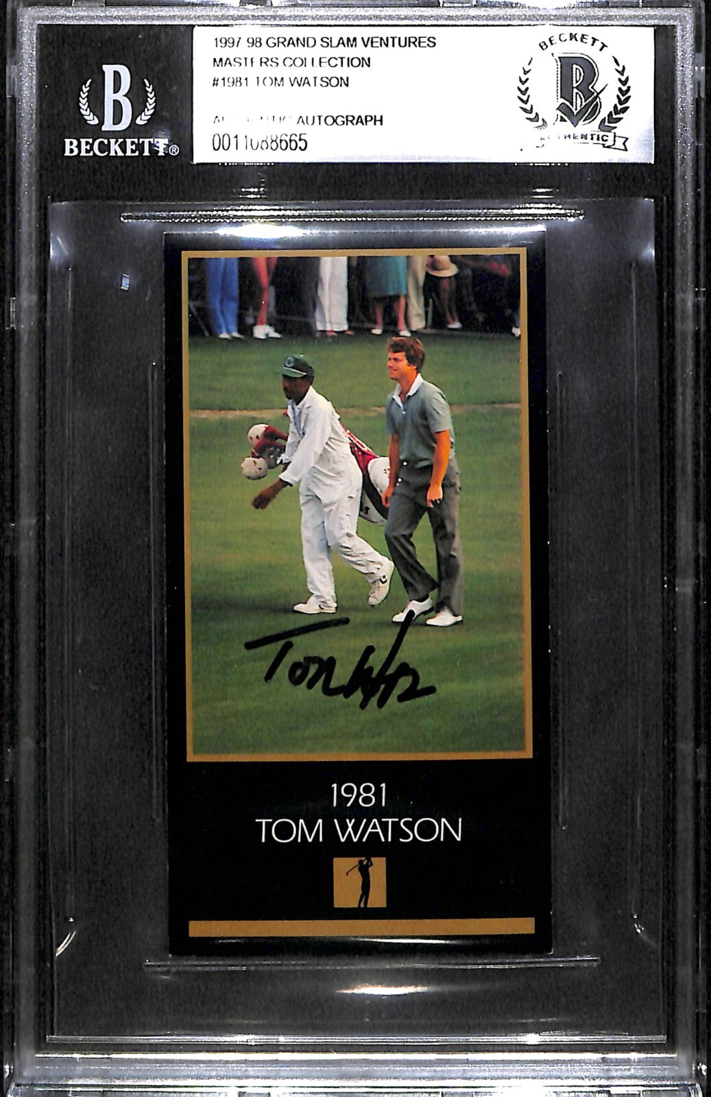 Tom Watson Autographed Signed AUTO'D 1997-98 GRAND SLAM VENTURES CARD BAS COA 1981 MASTERS 