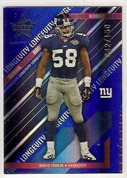 Reggie Torbor Giants Auburn 2004 Leaf Rookies Stars Longevity RC