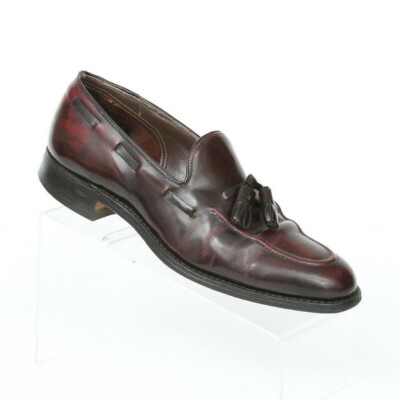 Vintage Johnston Murphy Burgundy Leather Apron Toe Tassel 