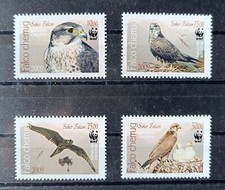 TIMBRE STAMP 4 KIRGHIZISTAN Y&T#470-73 OISEAU BIRD WWF NEUF**/MNH-MINT 2009 ~F15