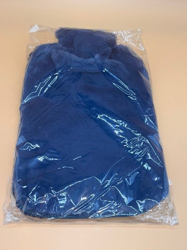 Hot Water Bottle Blue 3L Large Faux Fur Cover Cozy Hot Water Bottle Durable - Picture 6 of 7