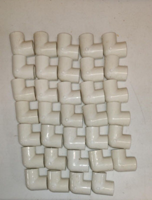 PVC Sch40 pipe fittings, 3/4'' lot of 34, new-old stock