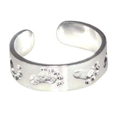 New .925 Sterling Silver  Feet Toe Ring adjustable size | Made In USA