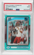 2024 Panini Clearly Donruss Rated Rookie Teal Jayden Daniels #52 PSA 9 MINT 1m2n
