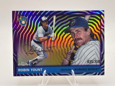 2025 Topps Chrome Platinum #486 Robin Yount Purple Vibrations Refractors #/250