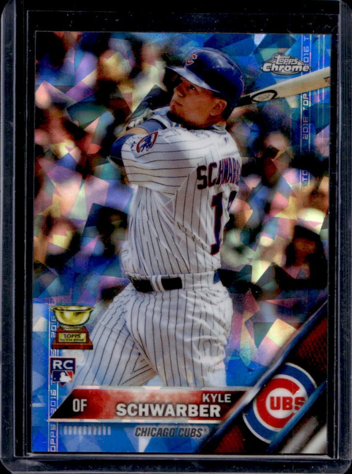 2016 Topps Kyle Schwarber RC Chrome Sapphire 65th Anniversary Edition #66 Cubs
