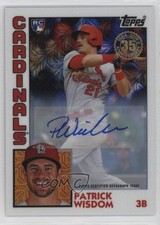 2019 Silver Pack 1984 Topps Baseball Signatures 70/199 Patrick Wisdom Auto 2x6