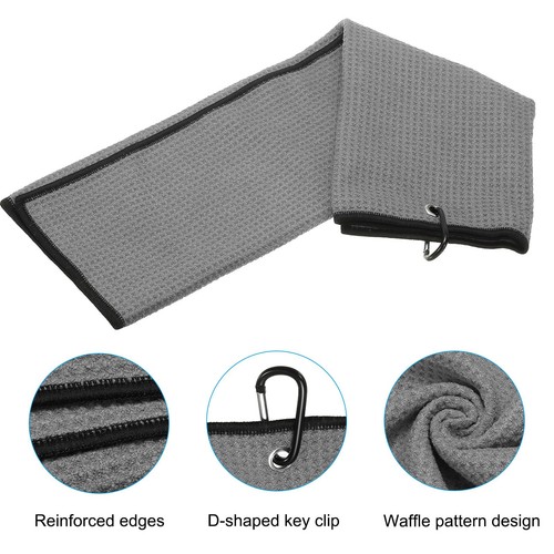 Patikil 50 X 40 Cm Asciugamano Golf Tri-Fold Microfibra Modello Cialda Asciugamano Ab_ - Foto 4 di 6