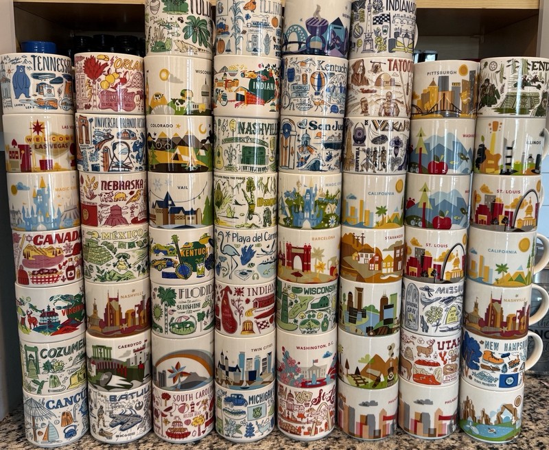 Massive Lot Of Starbucks You Are Here Mugs