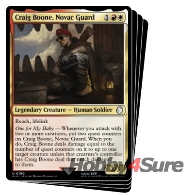 Craig Boone, Novac Guard X4 M/NM Magic MTG Universes Beyond: Fallout