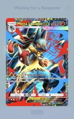 Pokemon TCG Pocket - Mega Lucario Ex - 2  Karte - Englisch - Schnelle Lieferung
