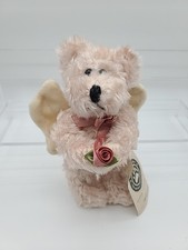 Boyds Bears "Orion" Ornament Holding Rose, Angel Wings, Movable Limbs