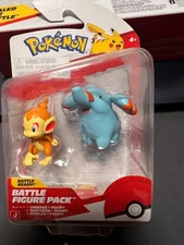 Pokémon Chimchar & Phanpy Battle Figure 2-Pack Battle Ready Jazwares New
